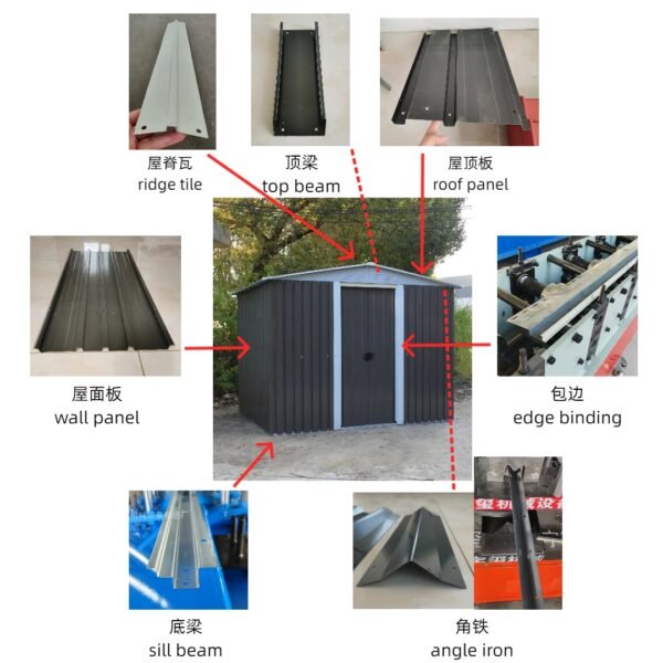 Outdoor tool shed manufacturing machine