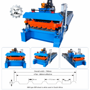 Hot Sale 686 High Rib Roof Panel Roll Forming Machine